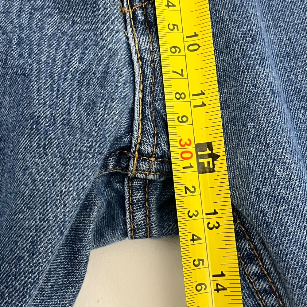 Levi Strauss & Co. 505 Mens Size 36x29 Straight Ankle Jeans Blue Denim 5-Pocket - Picture 6 of 12